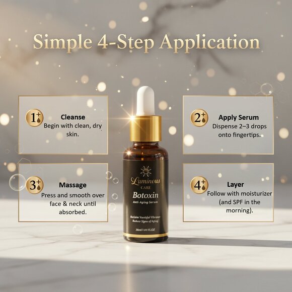 Luminous Care Botoxin Anti-Aging Face Serum | Vitamin C + Peptide Collagen 30ml - Picture 7 of 9